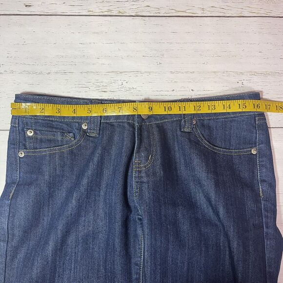 Wet Seal Jeans Womens Size 9 Blue Straight Leg Lo Rise Dark Wash Denim 28x27 - Picture 6 of 14
